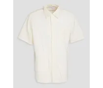 Cotton-blend cloqué shirt - White
