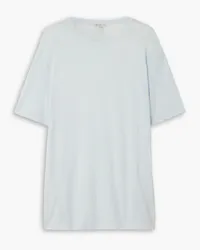 James Perse Oversized cotton jersey-crepe T-shirt - Blue Blue