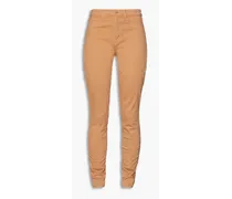 High-rise skinny jeans - Brown