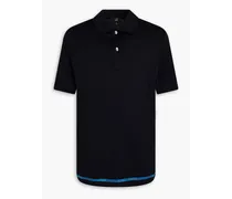 Cotton-jersey polo shirt - Blue