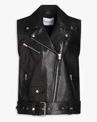 STAND Leather vest - Black Black