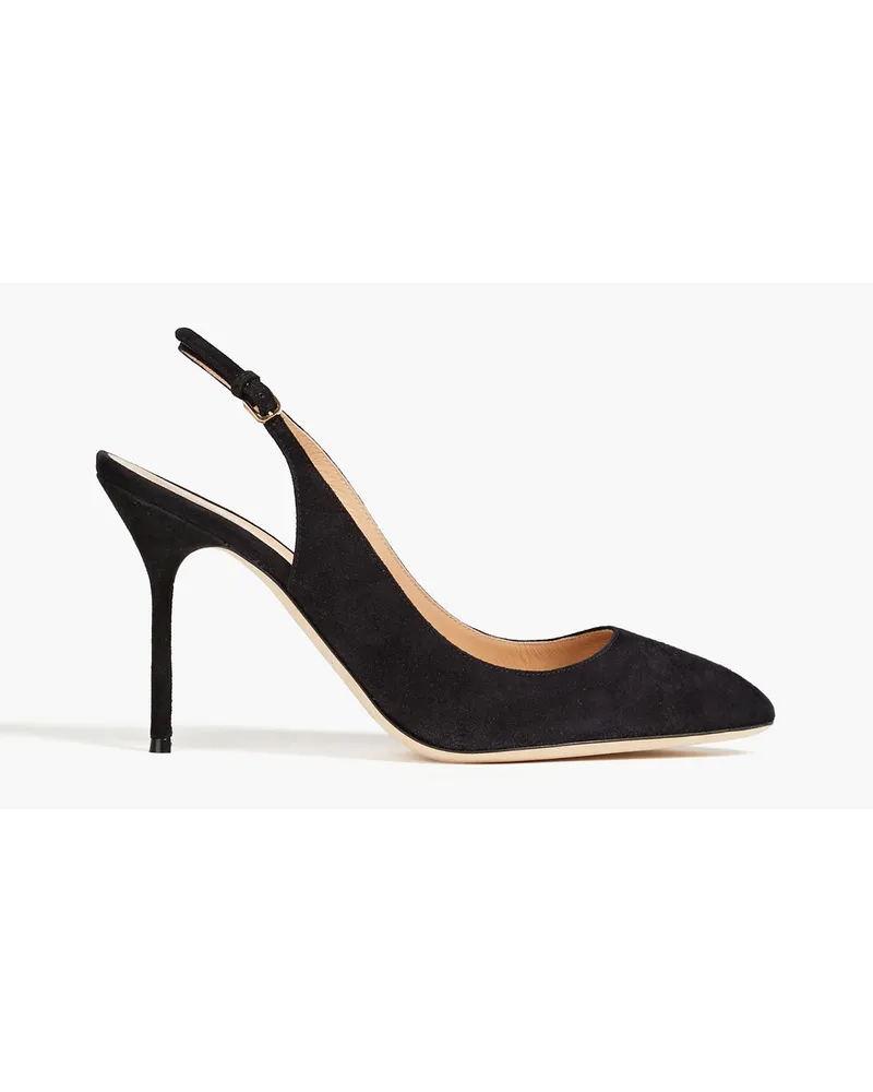 Sergio Rossi Chichi suede slingback pumps - Black Black