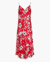 Rag & Bone Mallory floral-print silk-blend twill midi slip dress - Red Red