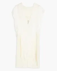 Rick Owens Crepe and satin top - White White