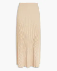 Mother of Pearl Ribbed cotton-blend jersey midi skirt - Neutral Neutral