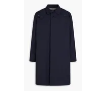 Cotton-blend canvas hooded coat - Blue