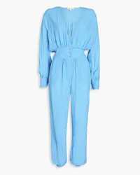 Melissa Odabash Ayana gathered crepe jumpsuit - Blue Blue