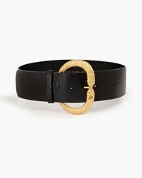 Claudie Pierlot Croc-effect leather belt - Black Black