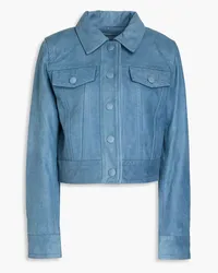 STAND Coated leather jacket - Blue Blue