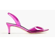 Lilibeth Plexy leather-trimmed PVC slingback sandals - Pink
