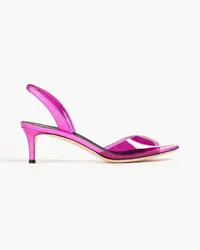 Giuseppe Zanotti Lilibeth Plexy leather-trimmed PVC slingback sandals - Pink Pink