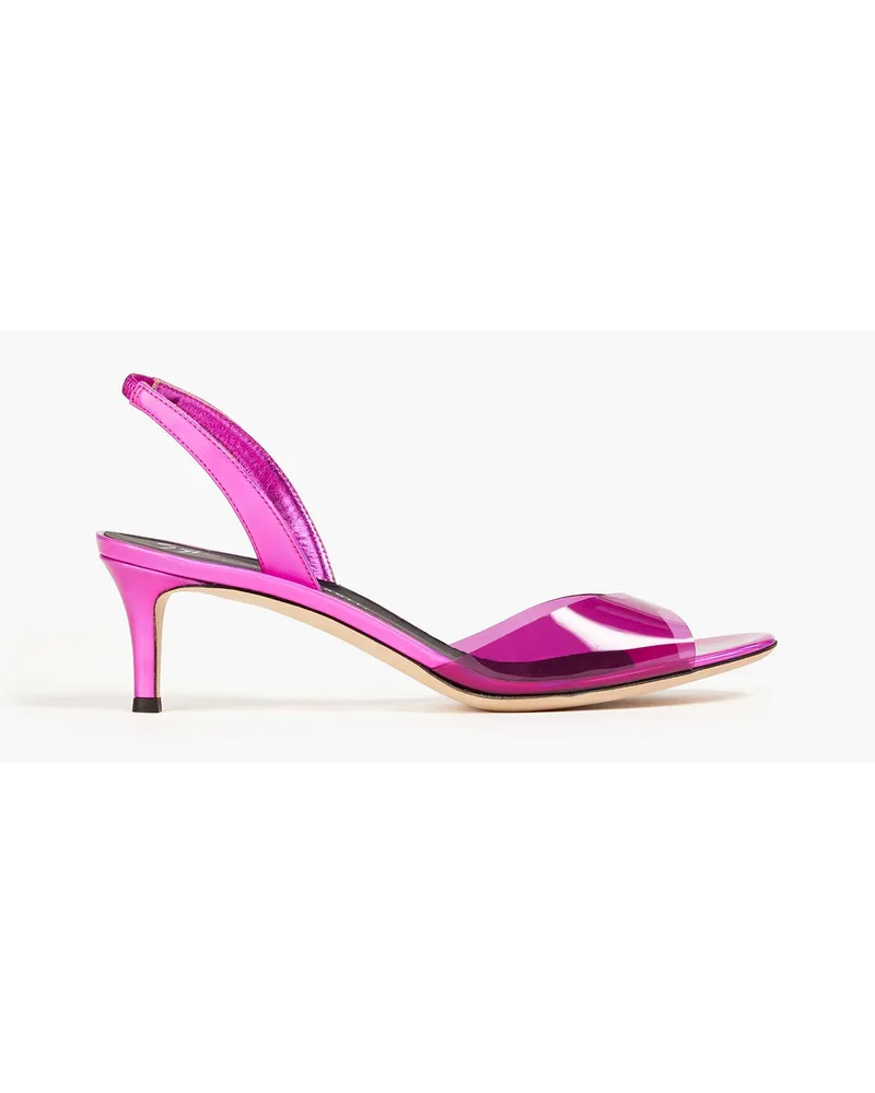 Giuseppe Zanotti Lilibeth Plexy leather-trimmed PVC slingback sandals - Pink Pink
