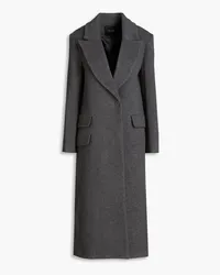 Maje Double-breasted felt coat - Gray Gray