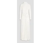 Pleated crepe jumpsuit - White