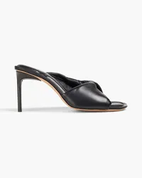 Jacquemus Bagnu twisted leather mules - Black Black