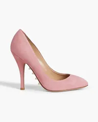 Valentino Garavani Rockstud suede pumps - Pink Pink