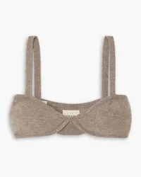 KHAITE Eda cashmere soft-cup bra top - Neutral Neutral