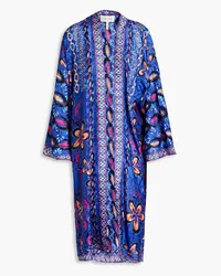 Saloni Juniper printed jacquard robe - Blue Blue