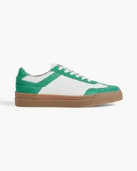 Iris & Ink Gina leather and suede sneakers - Green Green