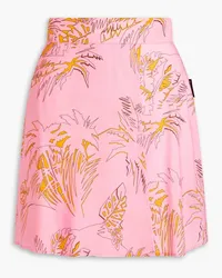 Palm Angels Floral-print woven mini skirt - Pink Pink