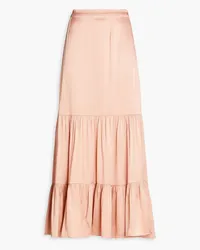 Les Héroïnes by Vanessa Cocchiaro The Gloria tiered satin maxi skirt - Pink Pink