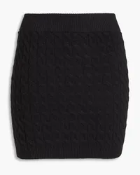 NAADAM Cable-knit cashmere mini skirt - Black Black