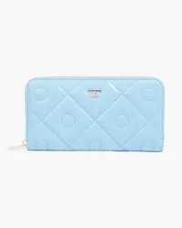 TOD'S Quilted leather wallet - Blue Blue