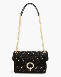 Sandro Studded quilted leather shoulder bag - Black Black