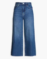 Frame Denim Cropped high-rise wide-leg jeans - Blue Blue