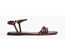 Lena 05 leather sandals - Burgundy