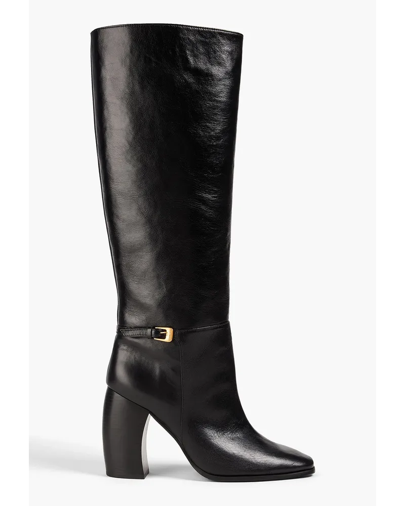 Tory Burch Banana Heel 100 leather knee boots - Black Black