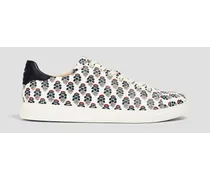 Howell printed leather sneakers - White