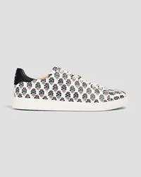 Tory Burch Howell printed leather sneakers - White White