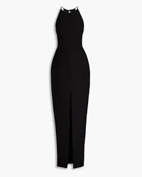 RASARIO Cutout crepe halterneck maxi dress - Black Black