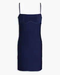 Hervé Léger Ribbed bandage mini dress - Blue Blue