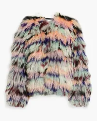 Camilla Printed shearling jacket - Green Green