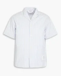 Thom Browne Striped seersucker shirt - Blue Blue