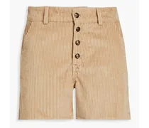 Cotton-corduroy shorts - Neutral