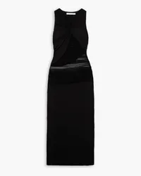 Christopher Esber Semblance twist-front silk-tulle and stretch-jersey maxi dress - Black Black