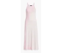 Dégradé slub cotton-jersey midi dress - Pink