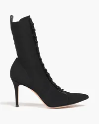 Gianvito Rossi Lace-up jersey ankle boots - Black Black