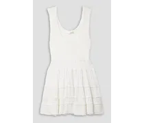Diandra pointelle-knit mini dress - White
