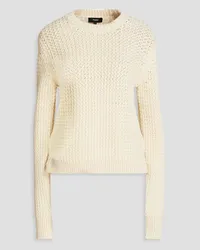 Theory Waffle-knit cotton-blend sweater - White White