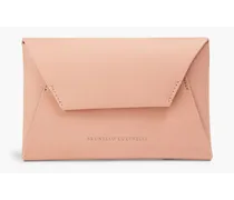 Leather envelope clutch - Pink