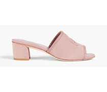 Double T suede mules - Pink