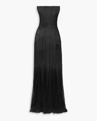 Cortana Tallulah strapless silk-blend maxi dress - Black Black