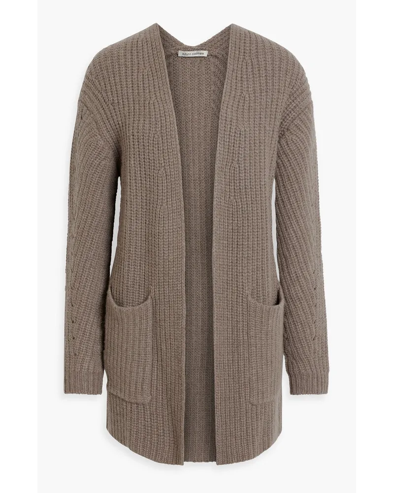 Autumn Cashmere Ribbed-knit cardigan - Neutral Neutral