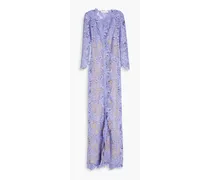 Oscar de la Renta Guipure lace gown - Purple Purple