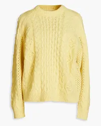 Loulou Studio Secas cable-knit wool and cashmere-blend sweater - Yellow Yellow