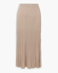 Joseph Ribbed merino wool midi skirt - Neutral Neutral